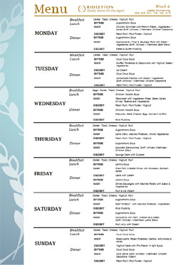 Winter 2015 Menu Week 4